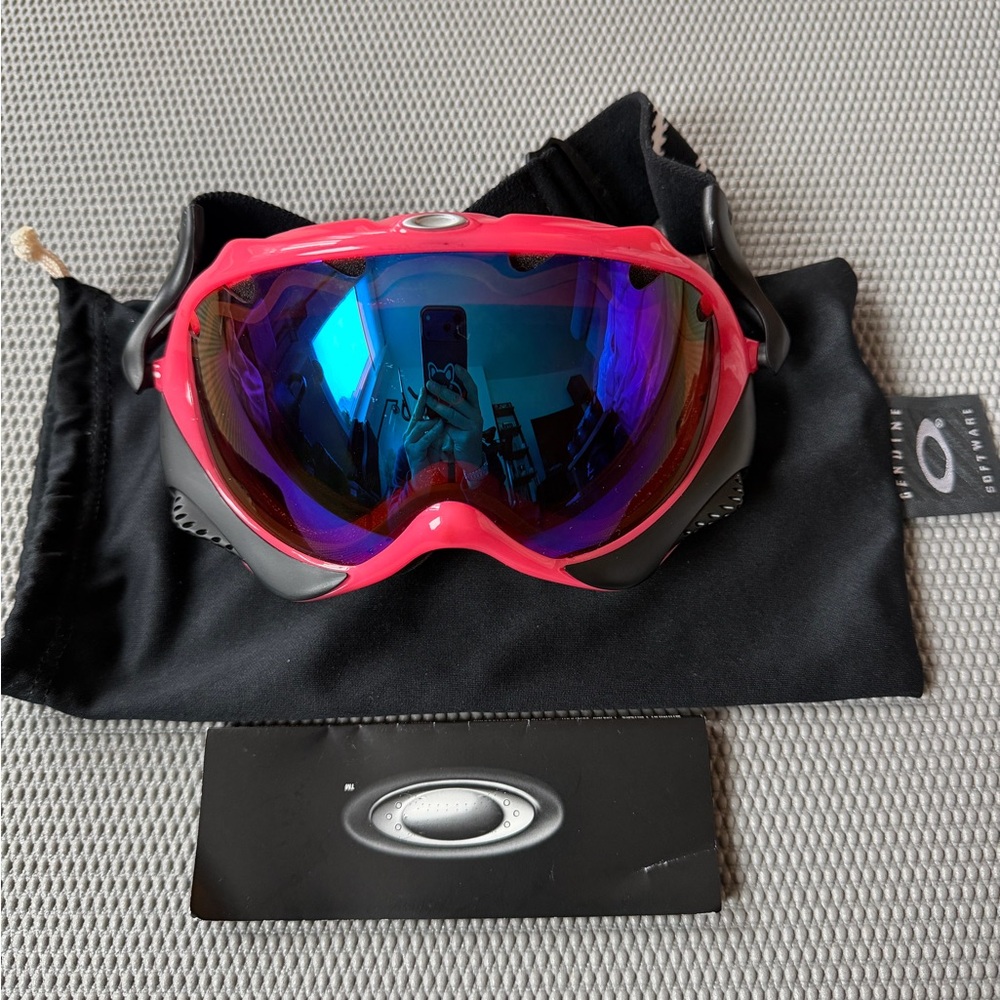 Oakley Red Goggles with Reflective Lenses